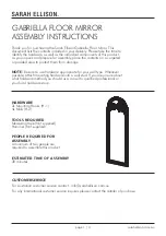 Предварительный просмотр 1 страницы SARAH ELLISON GABRIELLA Assembly Instructions