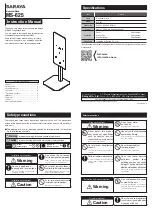 Saraya MS-625 Instruction Manual предпросмотр