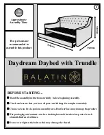 Sareer Balatin Daydream Daybed with Trundle Assembly Instructions Manual предпросмотр