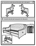 Предварительный просмотр 3 страницы Sareer Balatin Daydream Tufted Daybed Assembly Instructions