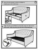 Предварительный просмотр 4 страницы Sareer Balatin Daydream Tufted Daybed Assembly Instructions