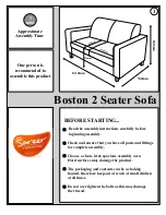 Sareer Boston 2 Seater Sofa Assembly Instructions предпросмотр