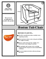 Предварительный просмотр 1 страницы Sareer Boston Tub Chair Assembly Instructions