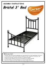 Sareer Bristol 3' Bed Assembly Instructions предпросмотр