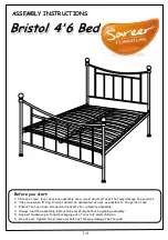 Предварительный просмотр 1 страницы Sareer Bristol Bed Assembly Instructions