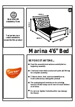 Предварительный просмотр 1 страницы Sareer Marina Bed Assembly Instructions Manual