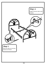 Предварительный просмотр 3 страницы Sareer Nava 3' Bed Assembly Instruction