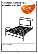 Sareer Premier 4'6 Bed Assembly Instruction предпросмотр