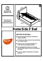 Sareer Rome Side 3' Bed Manual предпросмотр