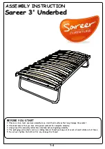 Sareer Sareer 3' Underbed Assembly Instruction предпросмотр