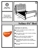 Предварительный просмотр 1 страницы Sareer Selina 4'6 Bed Assembly Instructions