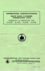 Preview for 1 page of SARGEANT & GREENLEAF R-6720 Operating Instructions