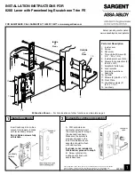 Preview for 1 page of Sargent 8200 Installation Instructions