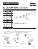 Sargent ASSA ABLOY 10 Series Installation Instructions preview