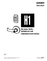 Sargent ASSA ABLOY Harmony Series Installation Instructions Manual preview