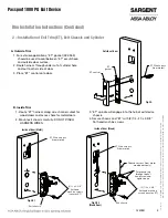 Предварительный просмотр 8 страницы Sargent Passport 1000 PG Installation Instructions Manual