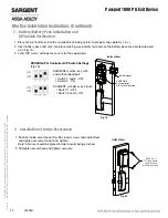 Предварительный просмотр 20 страницы Sargent Passport 1000 PG Installation Instructions Manual