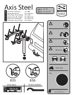 Saris Axis Steel 835 Assembly Instructions Manual предпросмотр