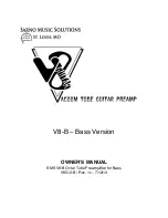 Sarno Music Solutions V8-B Owner'S Manual предпросмотр