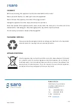 Preview for 13 page of saro 282-3080 Operating Instructions Manual