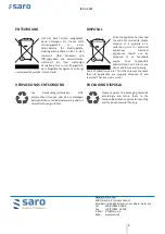 Preview for 9 page of saro 360-1100 Operating Instructions Manual