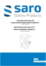 Preview for 1 page of saro 418-1031 Operating Instructions Manual