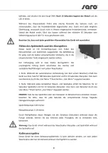 Preview for 9 page of saro 440-1015 Operating And Installation Instructions