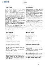 Preview for 3 page of saro 465-1060 Operating Instructions Manual