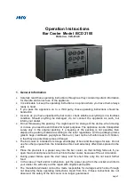 saro BCD 2100 Operation Instructions preview