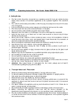 Preview for 2 page of saro BCD 2100 Operation Instructions