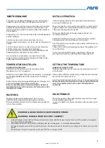 Preview for 13 page of saro COROLLA 1G Instruction Manual