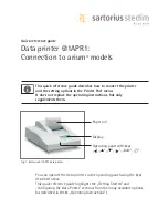 Предварительный просмотр 1 страницы Sartorius stedim 611APR1 Quick Reference Manual