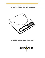 Sartorius 1401 MP8 Installation And Operating Instructions Manual preview