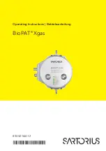 Sartorius BioPAT Xgas Operating Instructions Manual предпросмотр