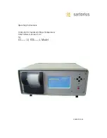 Preview for 1 page of Sartorius CCEx-L series Operating Instructions Manual