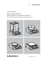 Preview for 1 page of Sartorius ED124S-0CE Operating Instructions Manual