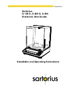 Sartorius G 150 D Installation And Operating Instructions Manual preview