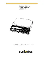 Sartorius U 3600 Installation And Operating Insctructions preview