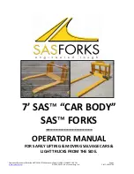 Предварительный просмотр 1 страницы SASFORKS CAR BODY FORKS Operator'S Manual