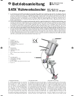 SATA agitator cup Operating Instructions Manual предпросмотр