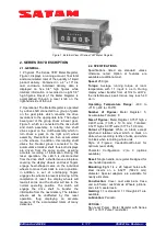 Preview for 4 page of SATAM 7887 Series Description, Installation, Operations And Maintenance Manual