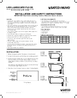 Satco NUVO 62-1200 Installation And Safety Instructions preview