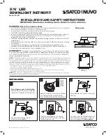 Satco NUVO S11801 Installation And Safety Instructions preview