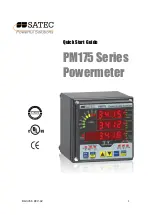 Satec PM175 Series Quick Start Manual предпросмотр