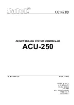 Preview for 1 page of Satel ACU-250 Installer Manual