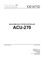 Предварительный просмотр 1 страницы Satel ACU-270 Manual