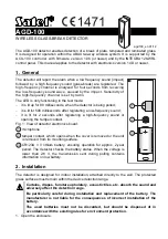 Satel AGD-100 Manual preview