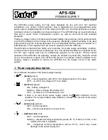 Satel APS-524 Manual preview