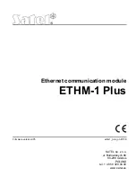 Предварительный просмотр 1 страницы Satel ETHM-1 Plus Manual