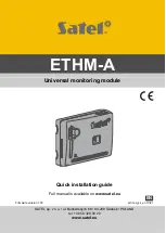 Satel ETHM-A Quick Installation Manual предпросмотр